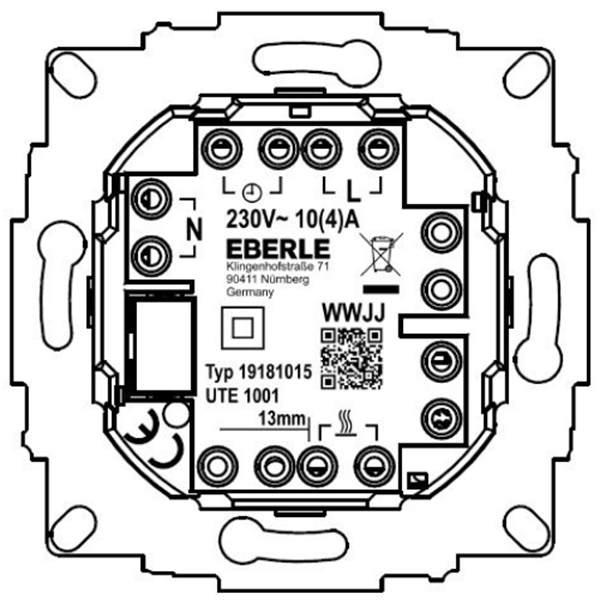 中村貿(mào)易-德國EBERLE數(shù)控恒溫器UTE 1001-RAL9010-G-50