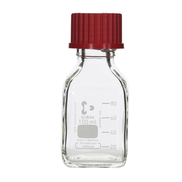 日本SIBATA柴田科學(xué)耐熱螺口角瓶帶紅蓋017230-10001A