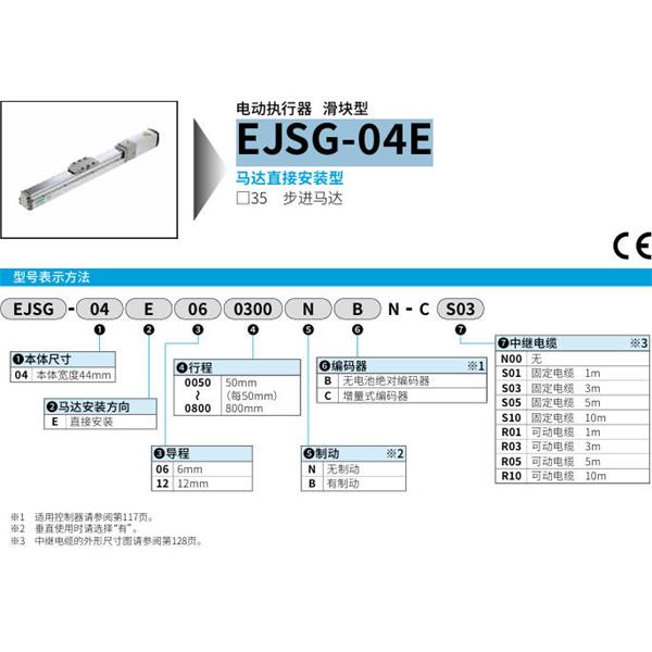 CKD喜開理電動(dòng)執(zhí)行器（無馬達(dá)型）滑塊型EJSG-04E060050NBN-CS10